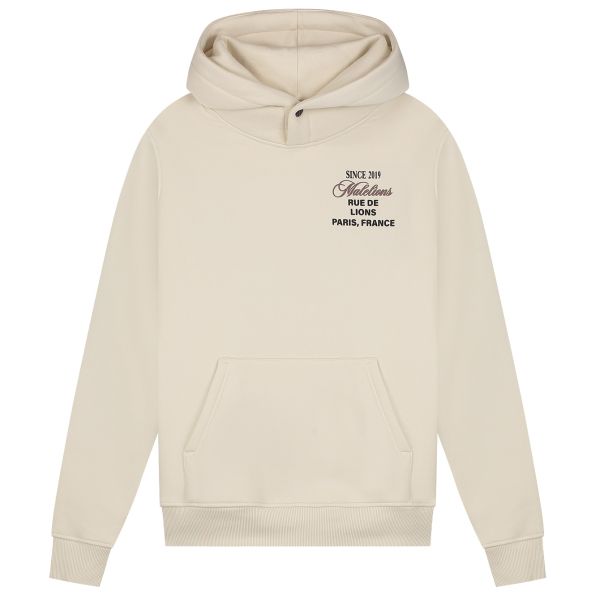 Malelions Design Hoodie Beige