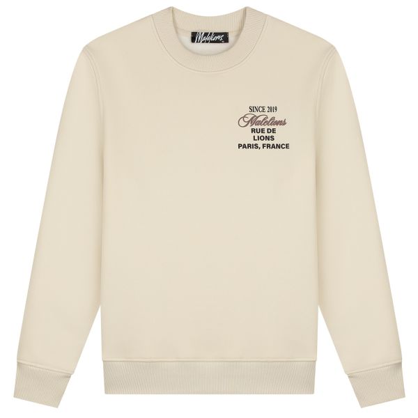 Malelions Design Sweater Beige