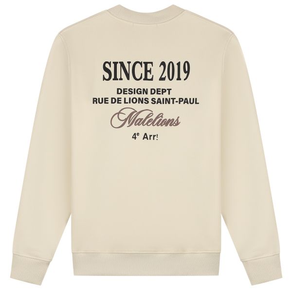 Malelions Design Sweater Beige