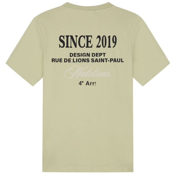 Malelions Design T-shirt Licht Groen
