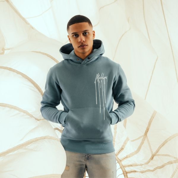 malelions dripped hoodie blauw
