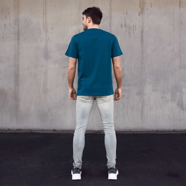 Malelions Dripped T-shirt Donker Blauw