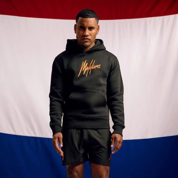 Malelions EK2024 Signature Hoodie Zwart/Oranje