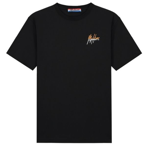 Malelions EK2024 Split T-shirt Zwart/Oranje