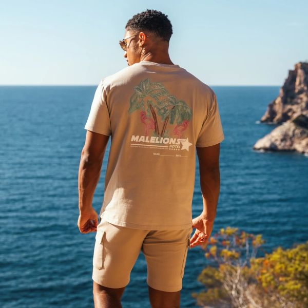 Malelions Hotel T-shirt Beige