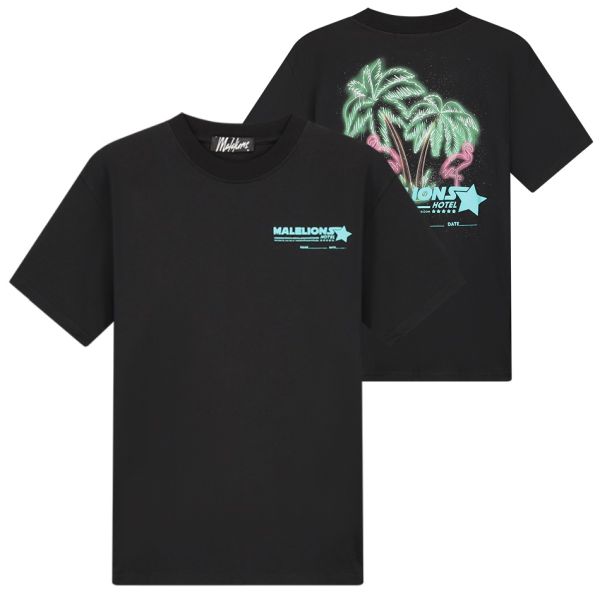 Malelions Hotel T-shirt Zwart