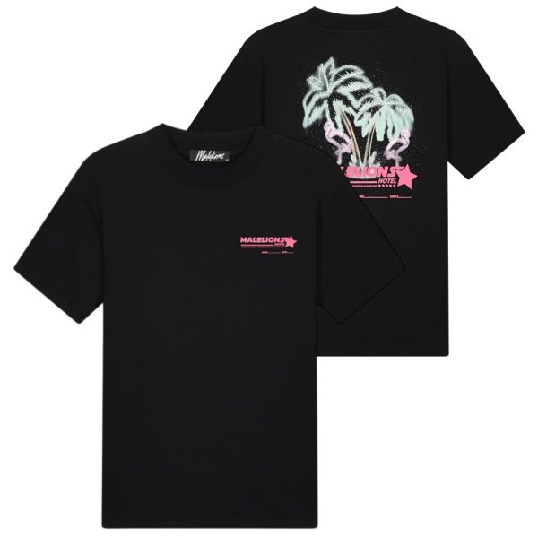 Malelions Hotel T-shirt Zwart