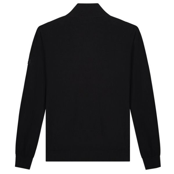 Malelions Knit Quarter Zip Sweater Zwart