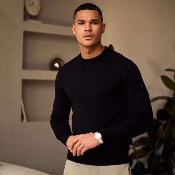 Malelions Knit Sweater Zwart
