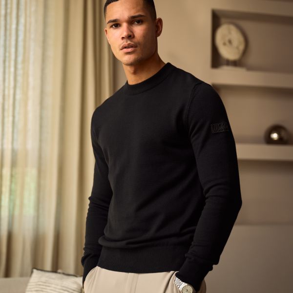 Malelions Knit Sweater Zwart