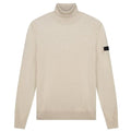 Malelions Knit Turtleneck Sweater Beige