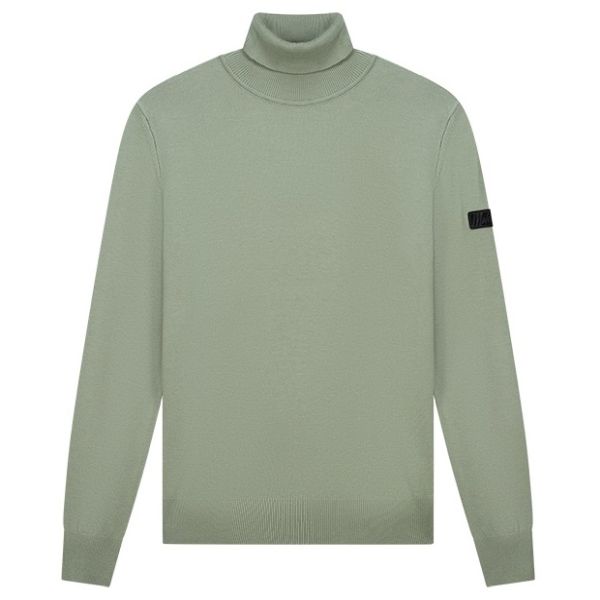 Malelions Knit Turtleneck Sweater Licht Groen