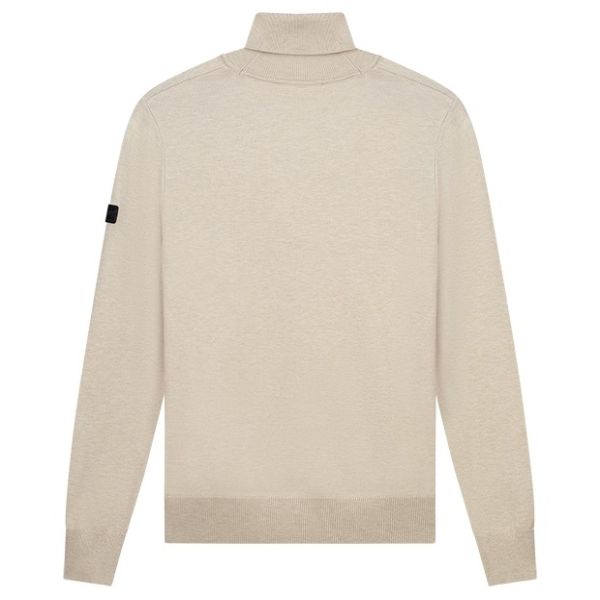 Malelions Knit Turtleneck Sweater Taupe