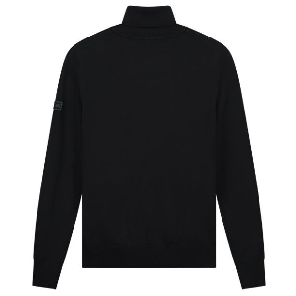 Malelions Knit Turtleneck Sweater Zwart