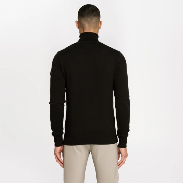 Malelions Knit Turtleneck Sweater Zwart