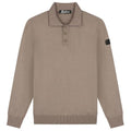Malelions Knitted Longsleeve Polo Bruin
