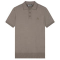 Malelions Knitted Patch Polo Bruin
