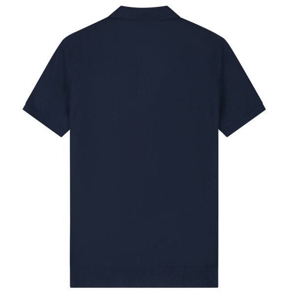 Malelions Knitted Polo Navy