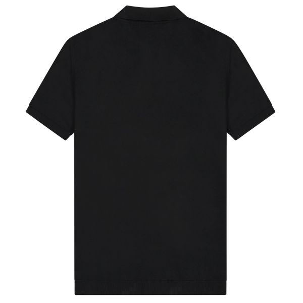Malelions Knitted Polo Zwart