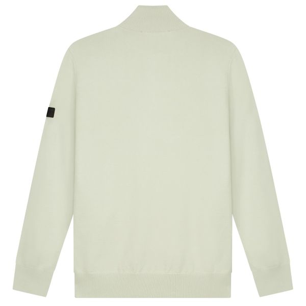 Malelions Knitted Quarter Zip Sweater Licht Groen