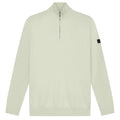 Malelions Knitted Quarter Zip Sweater Licht Groen
