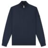 Malelions Knitted Quarter Zip Sweater Navy