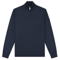 Malelions Knitted Quarter Zip Sweater Navy