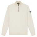 Malelions Knitted Quarter Zip Sweater Off White
