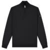 Malelions Knitted Quarter Zip Sweater Zwart