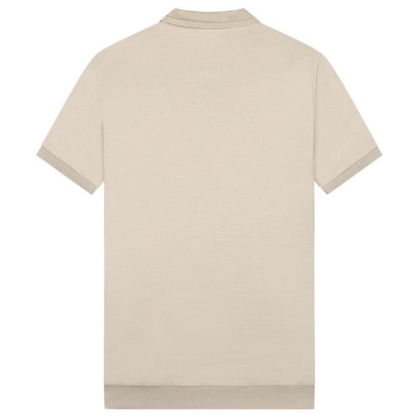 Malelions Knitted Signature Patch Polo Beige