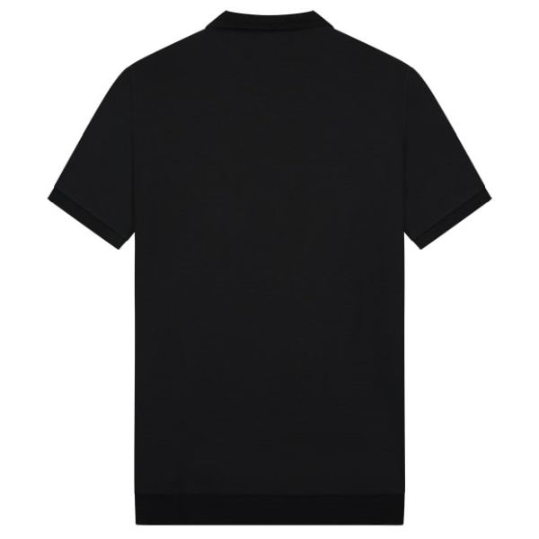 Malelions Knitted Signature Patch Polo Zwart
