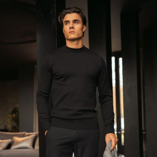 Malelions Knitted Sweater Zwart