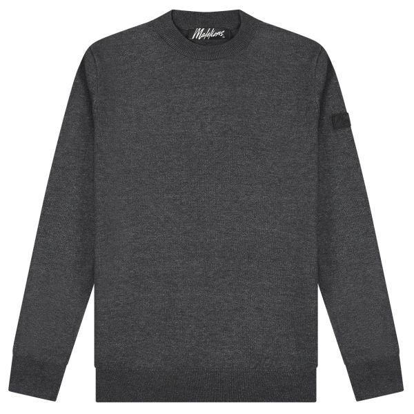 Malelions Knitted Sweater Antraciet