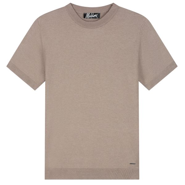 Malelions Knitted T-shirt Beige