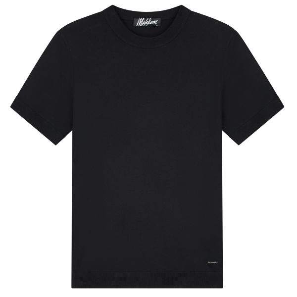 Malelions Knitted T-shirt Zwart