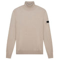 Malelions Knitted Turtleneck Sweater Beige