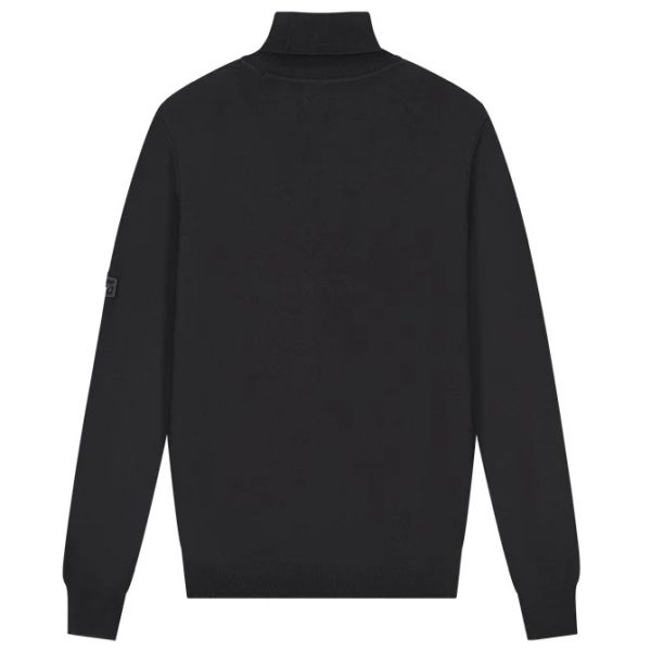 Malelions Knitted Turtleneck Sweater Zwart