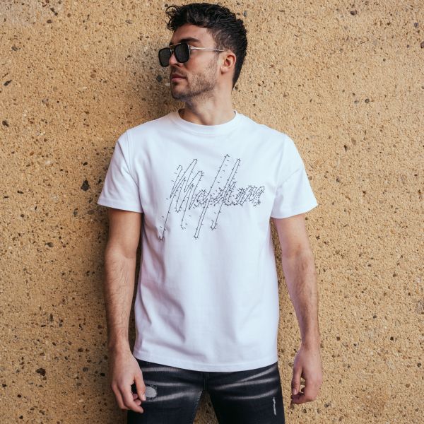 Malelions Line T-shirt Wit