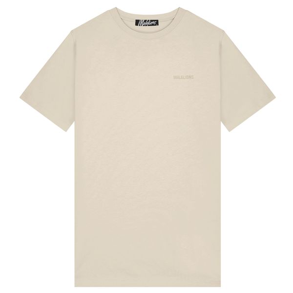 malelions logo t-shirt beige