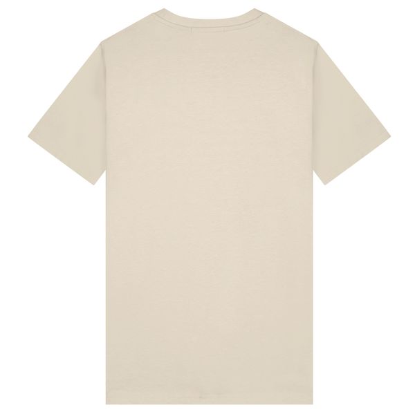malelions logo t-shirt beige