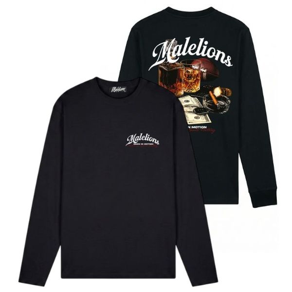 Malelions Sports Betting Longsleeve T-shirt Zwart