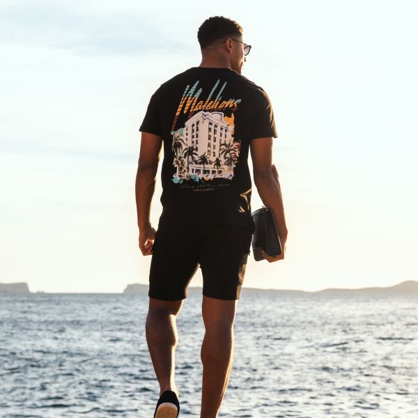 Malelions Casa T-shirt Zwart