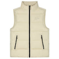 Malelions Matt Crinkle Padded Bodywarmer Beige