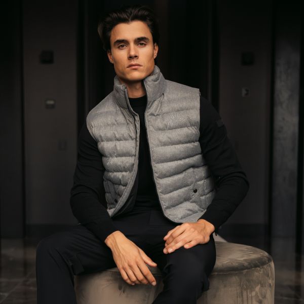 Malelions Melange Bodywarmer Grijs