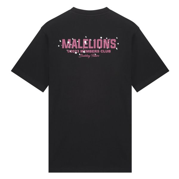 malelions members club t-shirt zwart