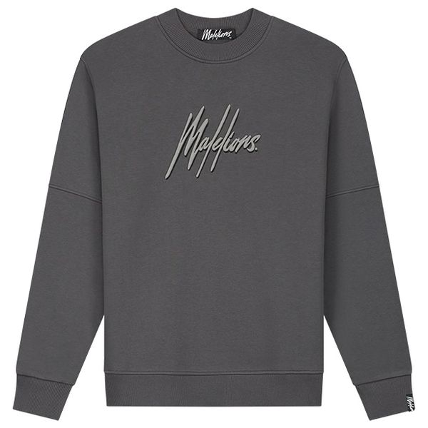 malelions men duo essentials sweater antraciet