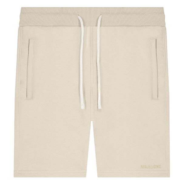 malelions men logo korte broek beige