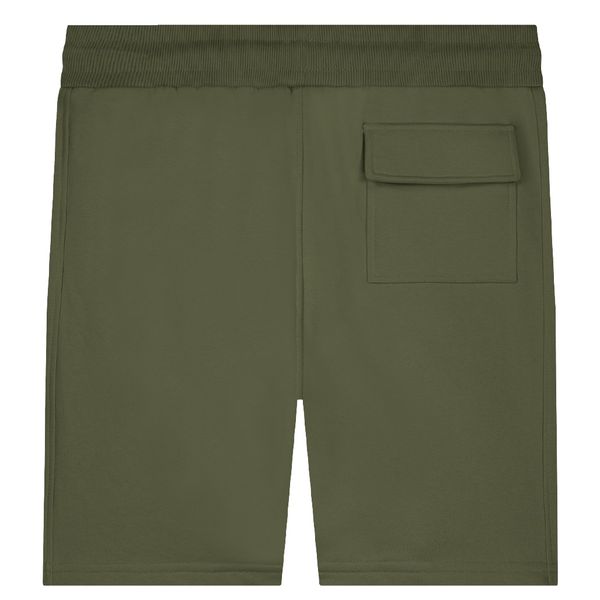 malelions men logo korte broek donker groen