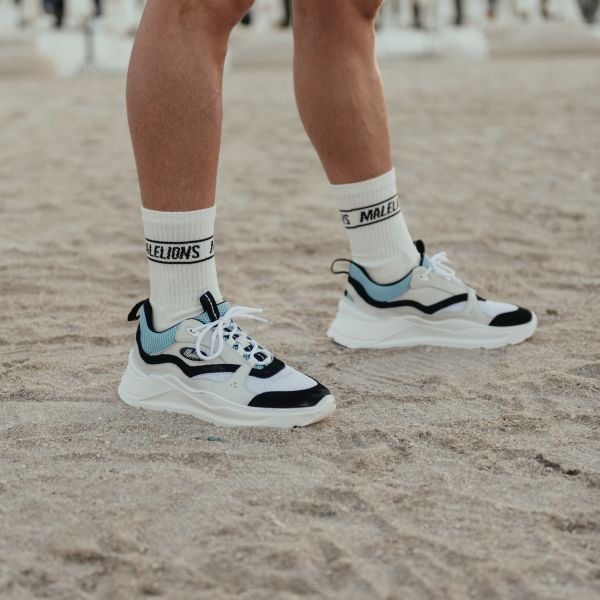 Malelions Mesh Runner Sneaker Blauw
