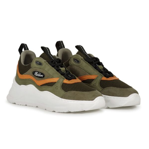 Malelions Mesh Runner Sneaker Donker Groen